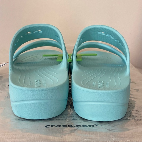 Crocs Unisex Baya Platform Slide Sandal- Pure Water - Picture 10 of 10